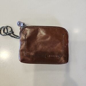 Brown wristlet and Keychain